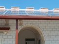 Pergola mod. 150 con pannelli fotovoltaici e gronda