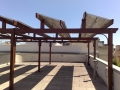 Pergola piana mod. 150 con supporti per pannelli fotovoltaici